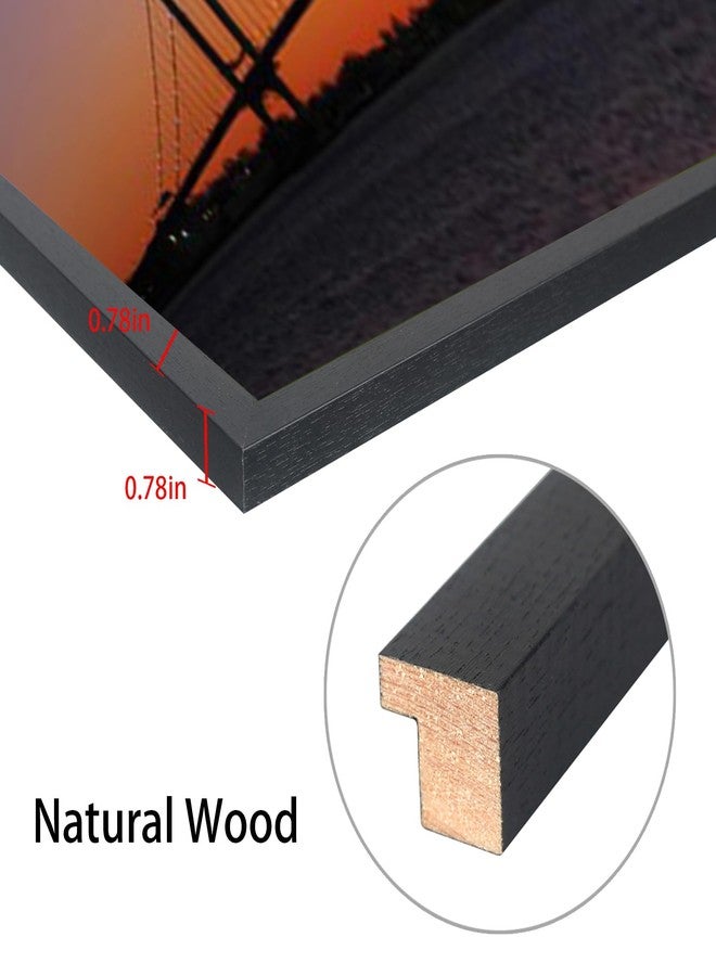 Mxtallup 6x20 Picture Frame Solid Wood 20X6 Poster Frame for Wall Photo Frames Family Black (T22B620) - Image 5